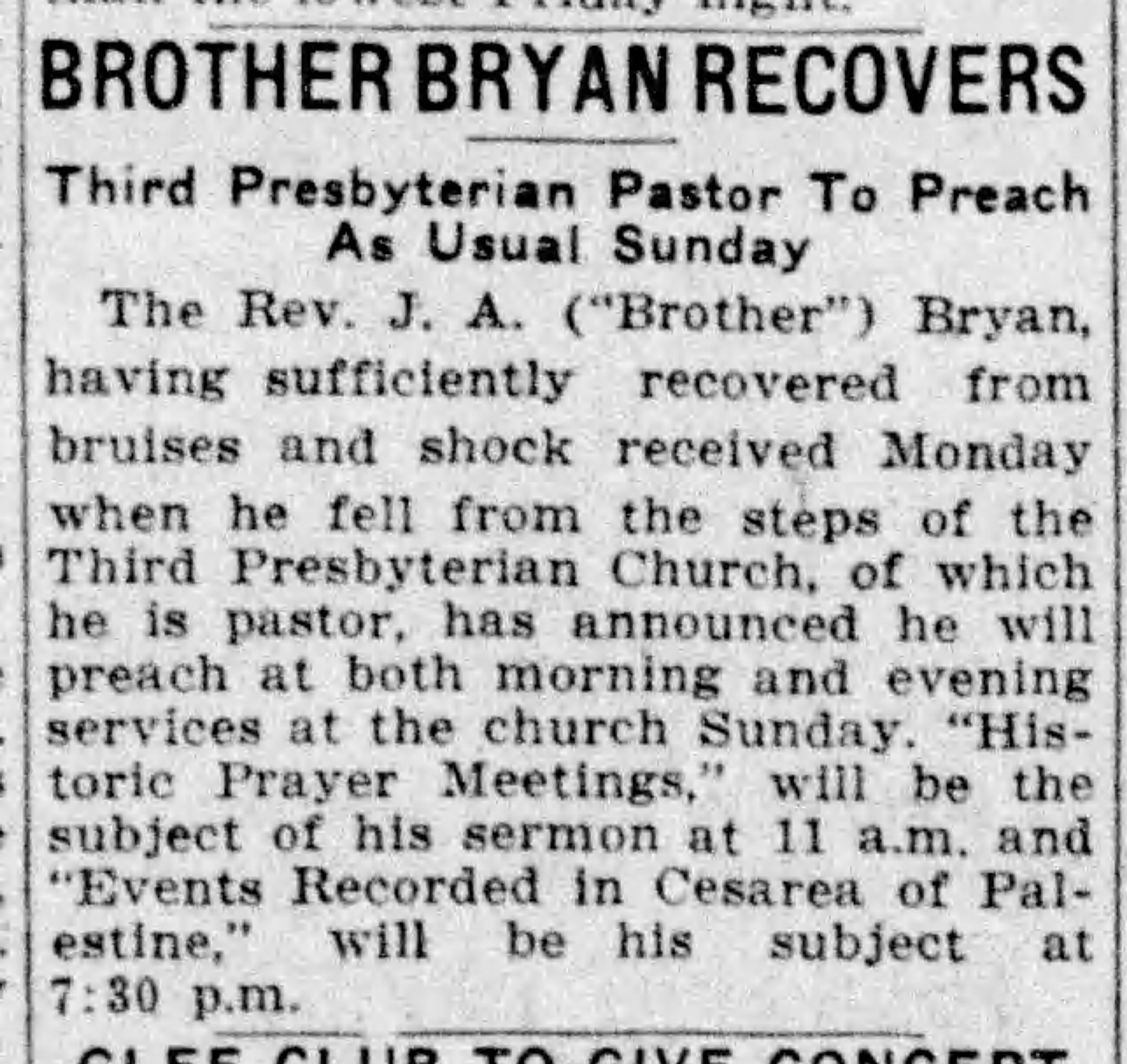 Brother Bryan Recovers